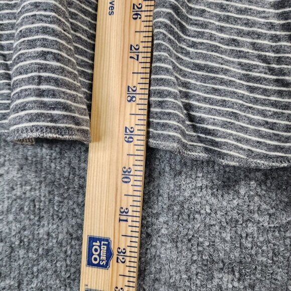 Madewell Men's Doubledown Henley Tee in Gray Stripe Cotton Size XL - Picture 12 of 14